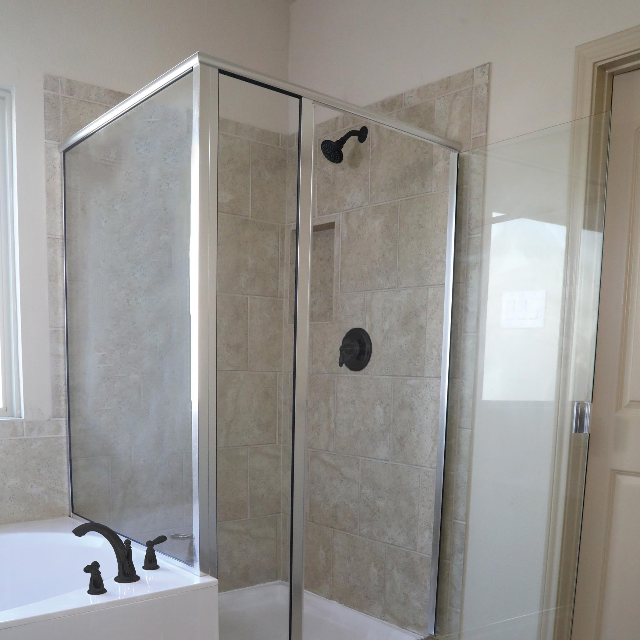 Danco 1.8GPM 5-Spray Water-Saving Luxury Shower Head with Adjustable Swivel Ball Joint in Matte Black (12023) - Image 6