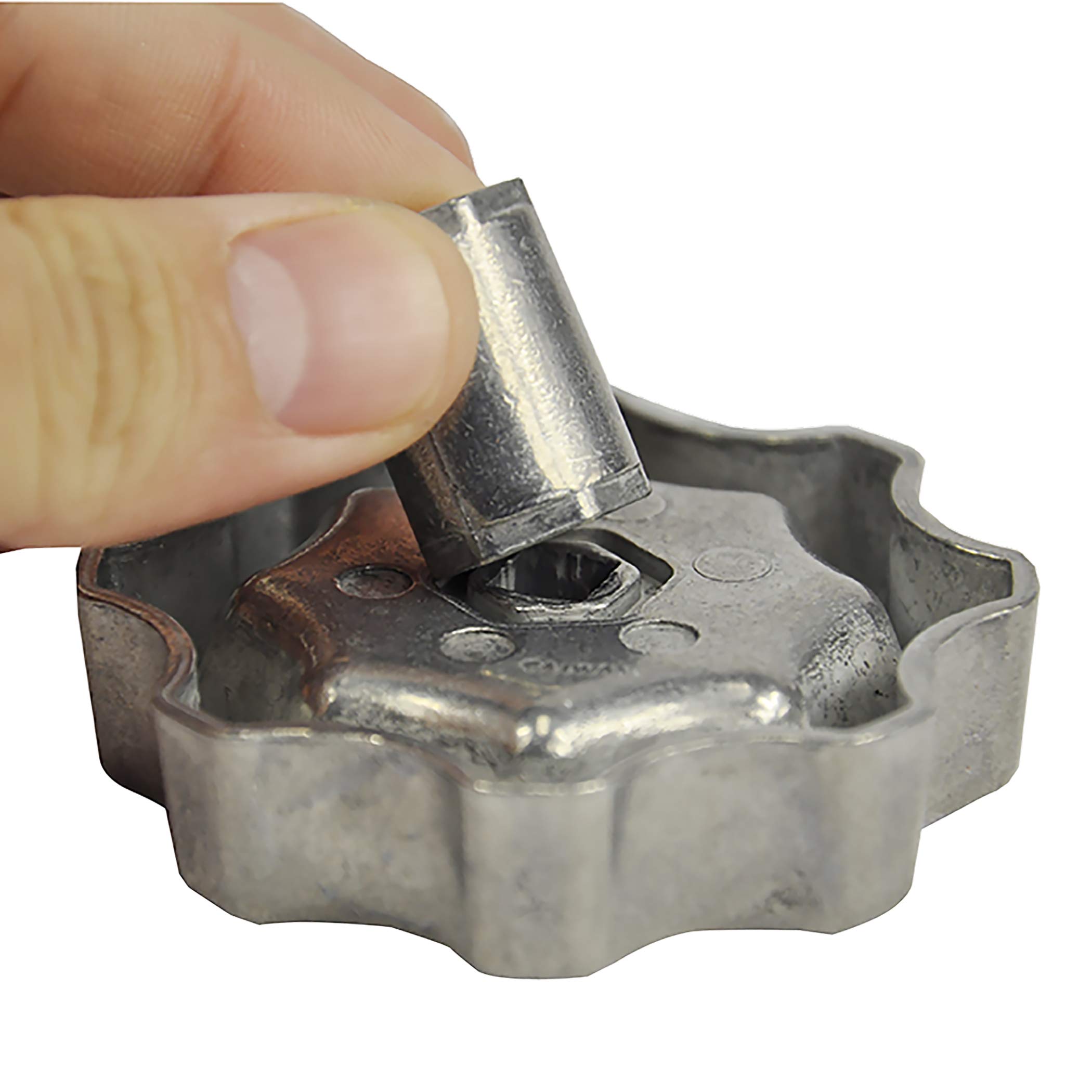 Danco 10006P Water Spigot Hose Bibb Round Wheel Replacement 2 Pack, Outdoor Faucet Handle, Metallic, Pack of 2 - Image 6