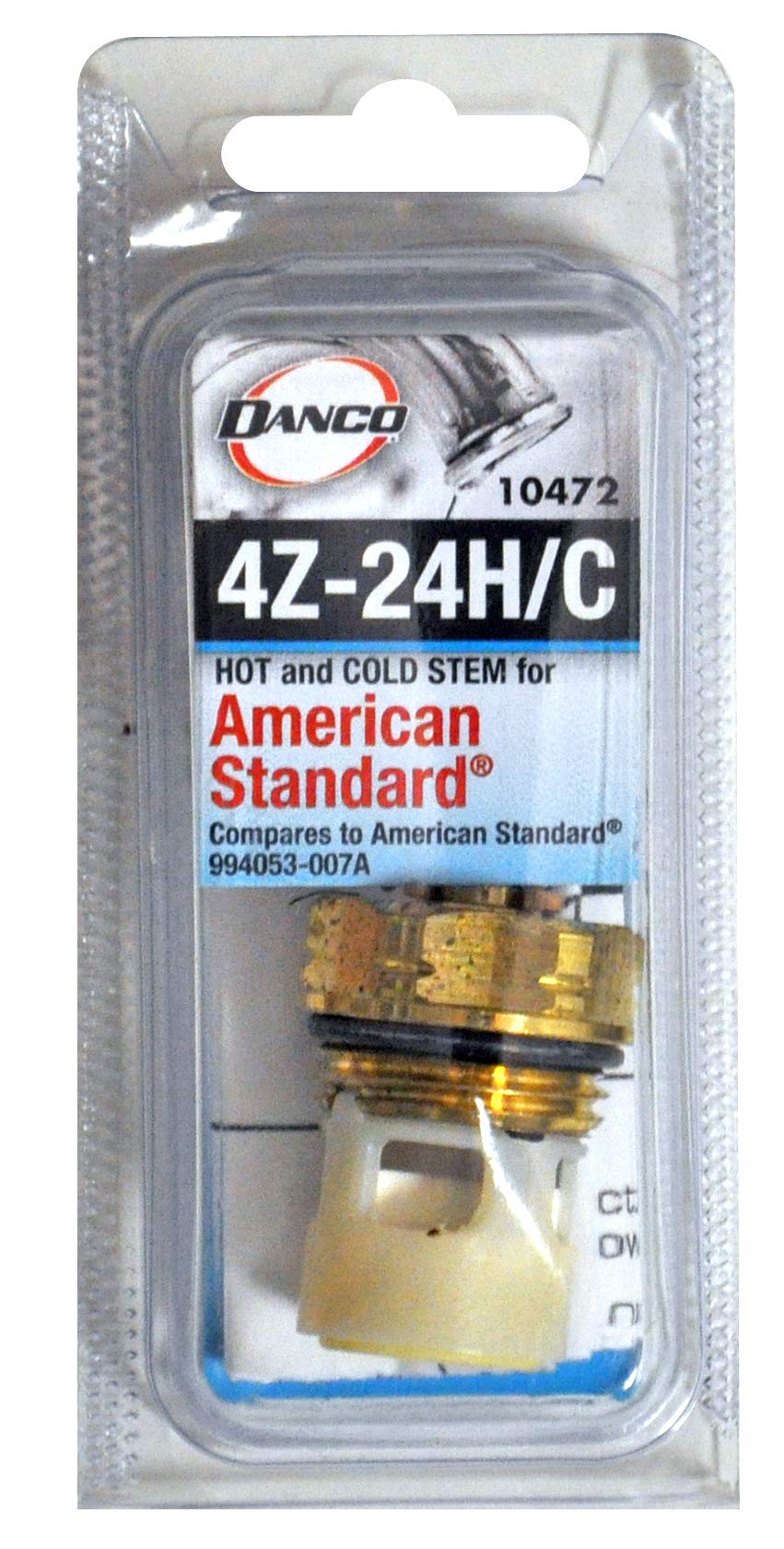 Danco (10472) 4Z-24H Hot and Cold Replacement Stem for American Standard Faucets, 1-Pack, Pack of 1, Brass - Image 4