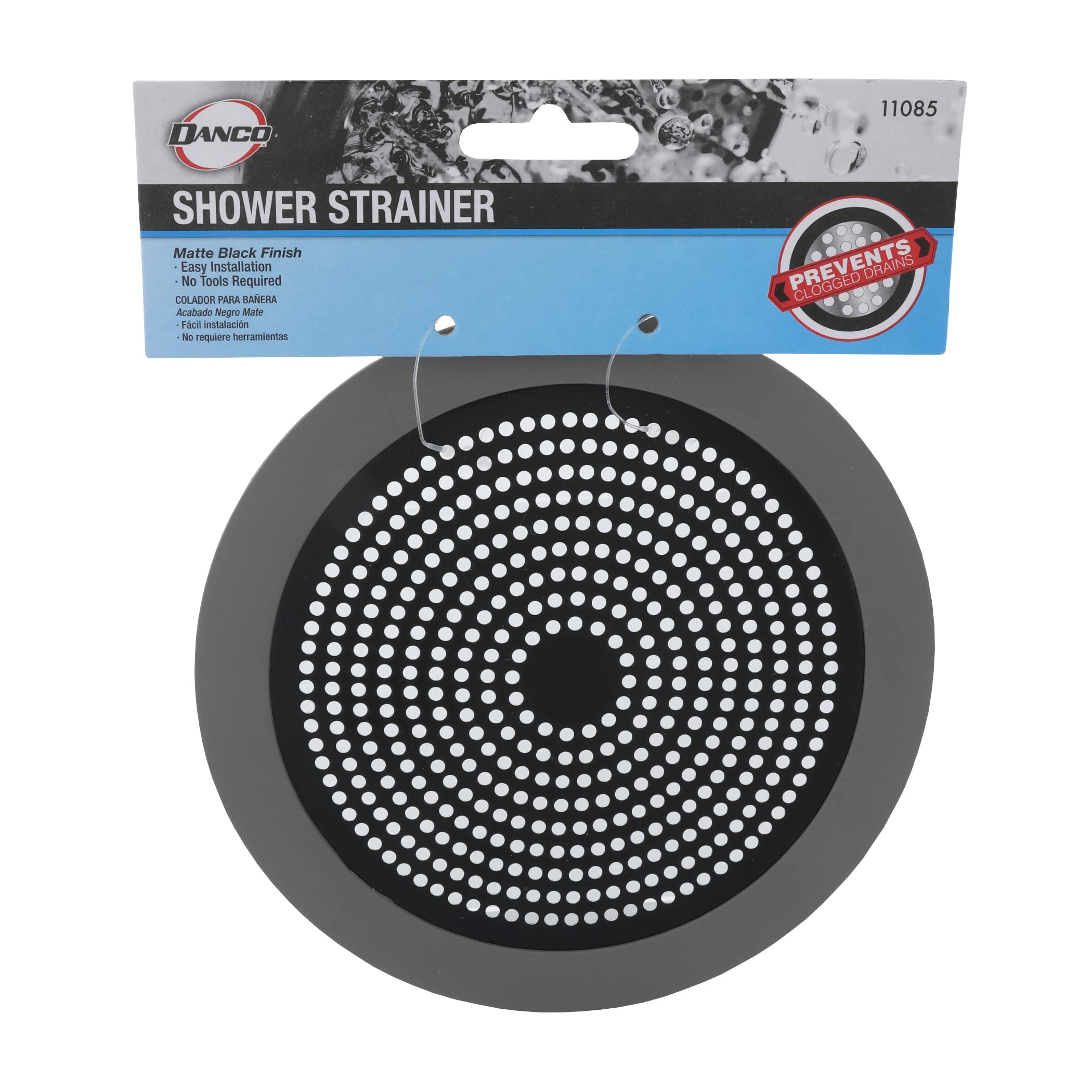 Danco 11085 Shower Drain Strainer, 5-3/4 inch, Matte Black - Image 5