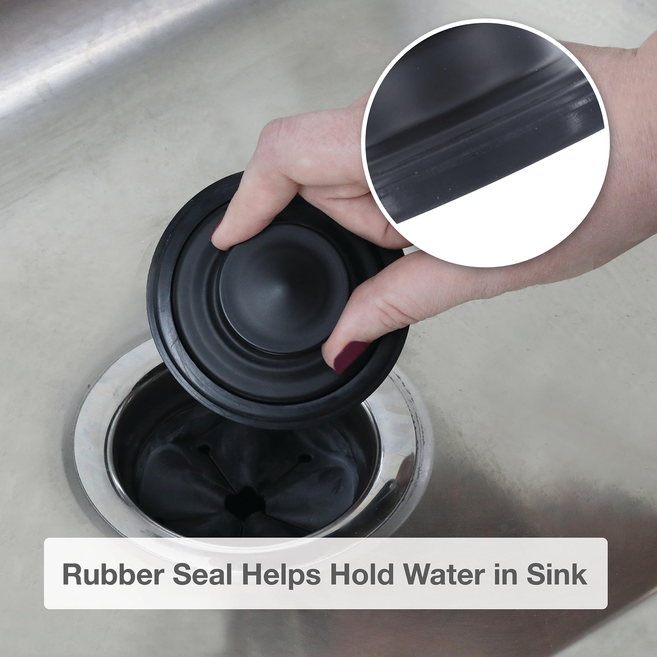 Danco 12075 Sink Garbage Disposal Drain Stopper in Matte Black - Image 3