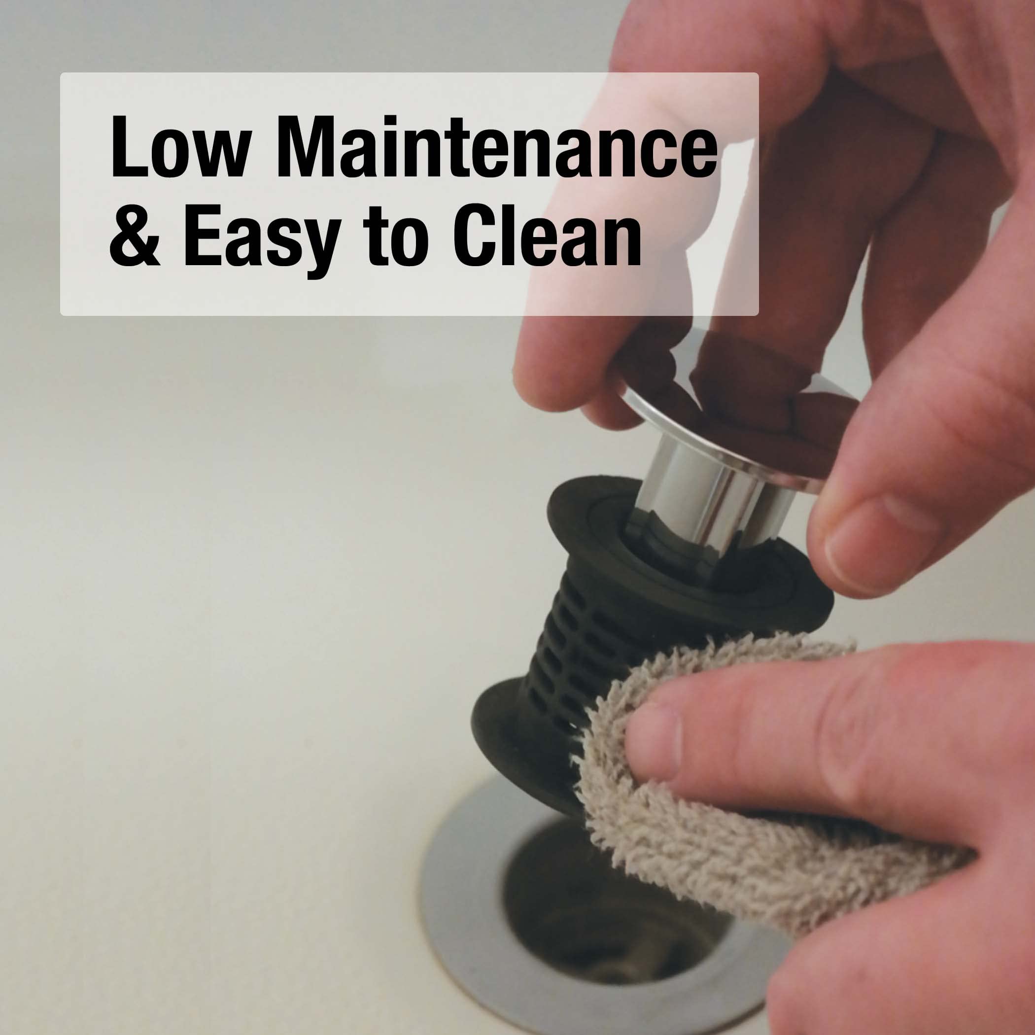 Danco 2-in-1 Bathtub Hair Catcher Strainer and Stopper, Chrome (10772) - Image 5