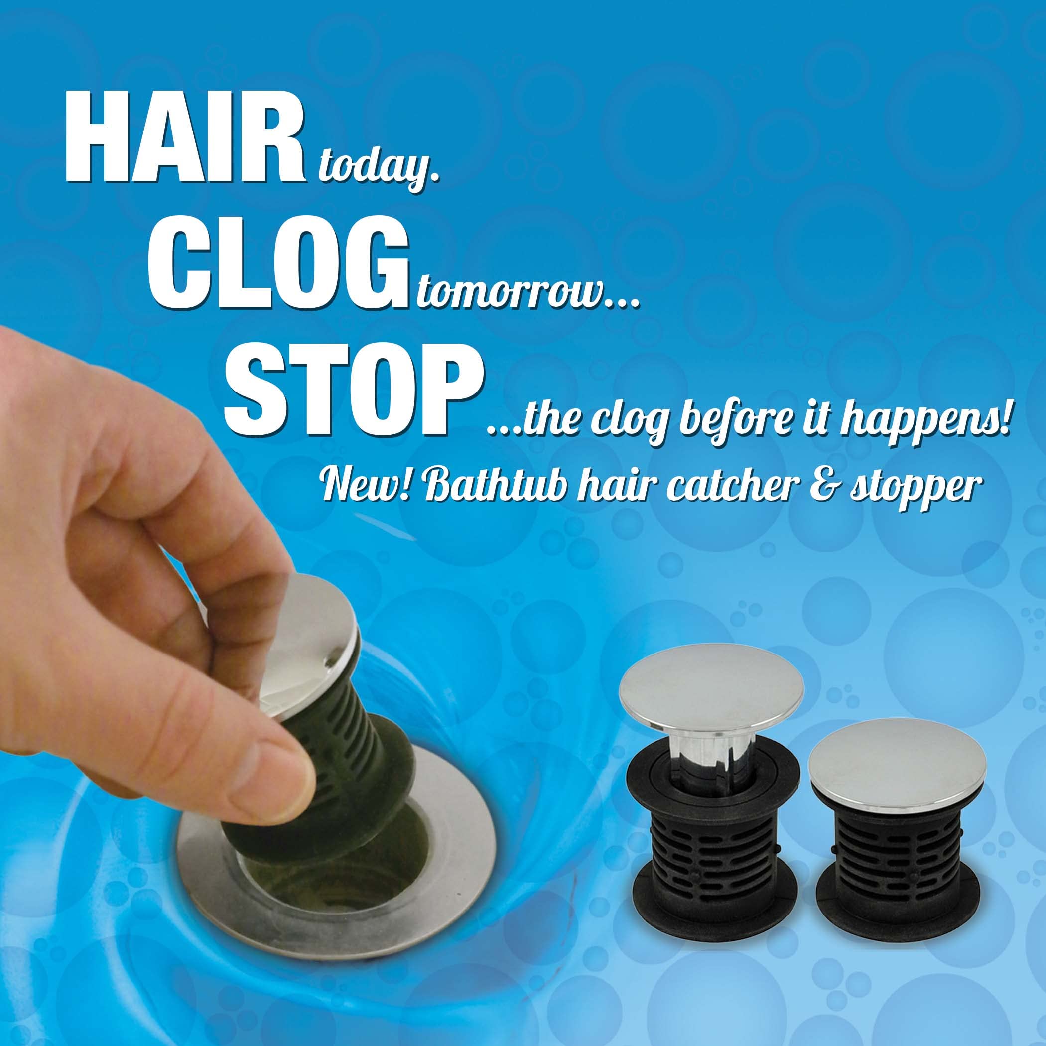 Danco 2-in-1 Bathtub Hair Catcher Strainer and Stopper, Chrome (10772) - Image 6