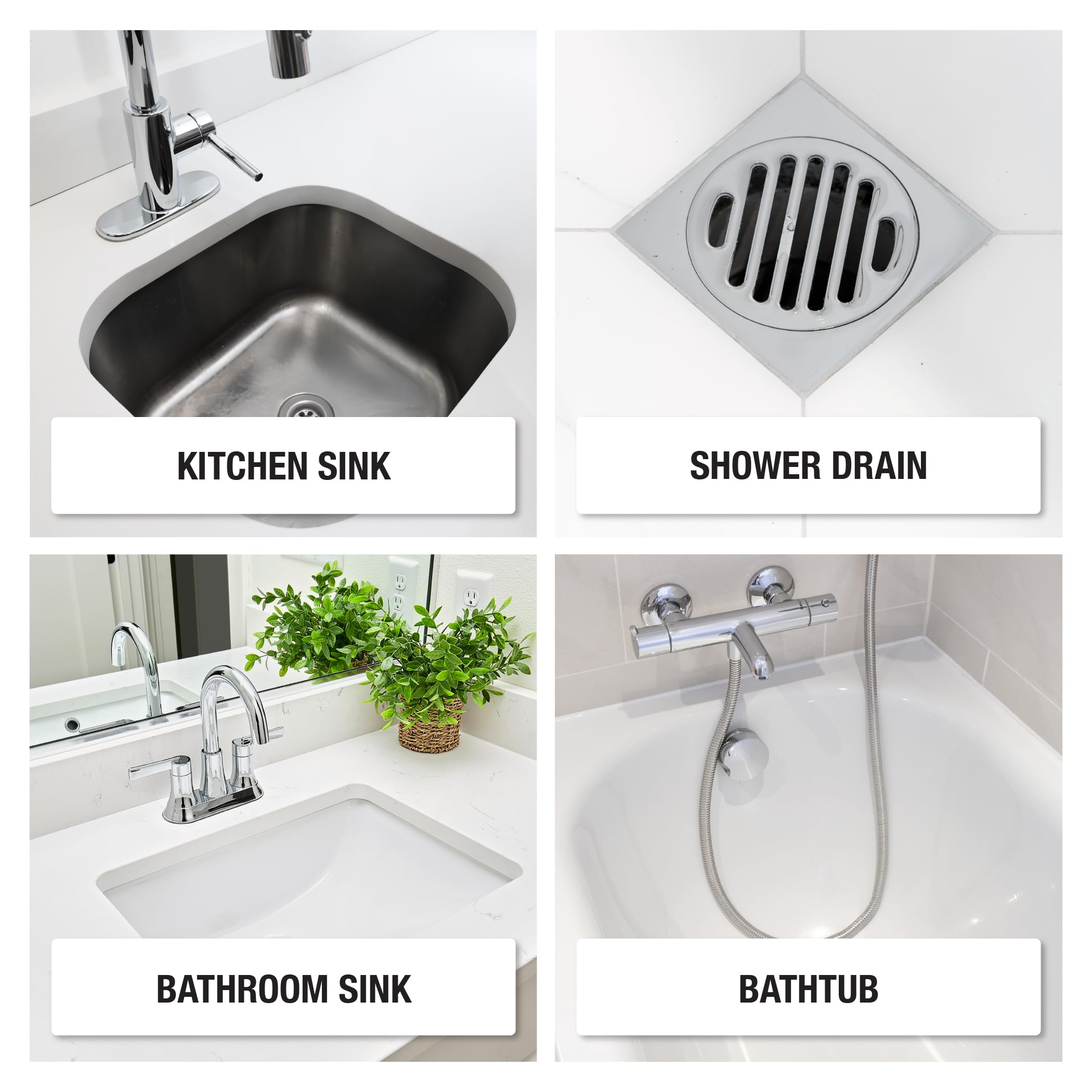 Danco 20 inch Plastic Hair Snake Clog Removal Tool with Hair Catcher Bundle Pack (12171P) - Image 5