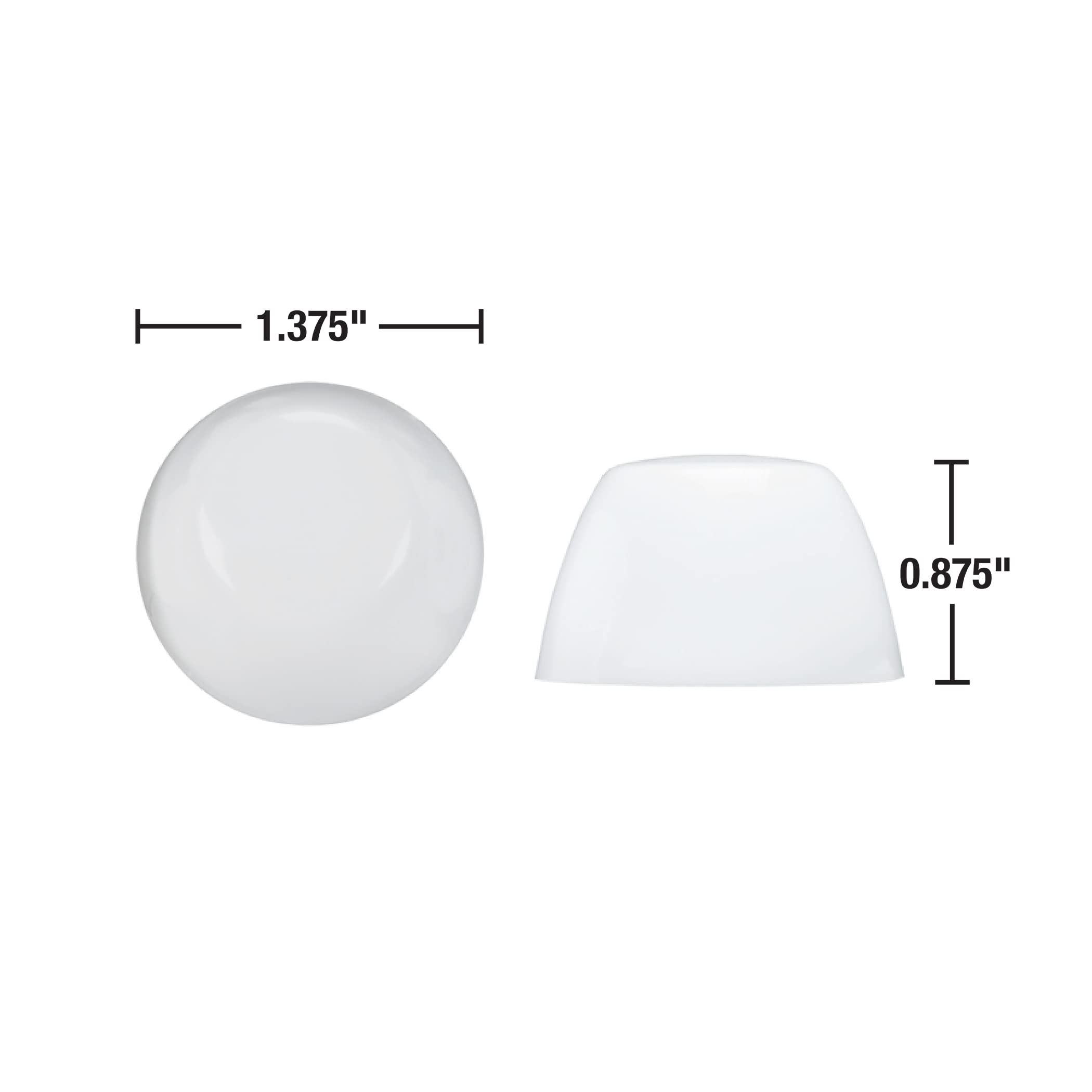 Danco 80821 Snap on Round Toilet Bolt Caps in White, Pack of 2 - Image 7
