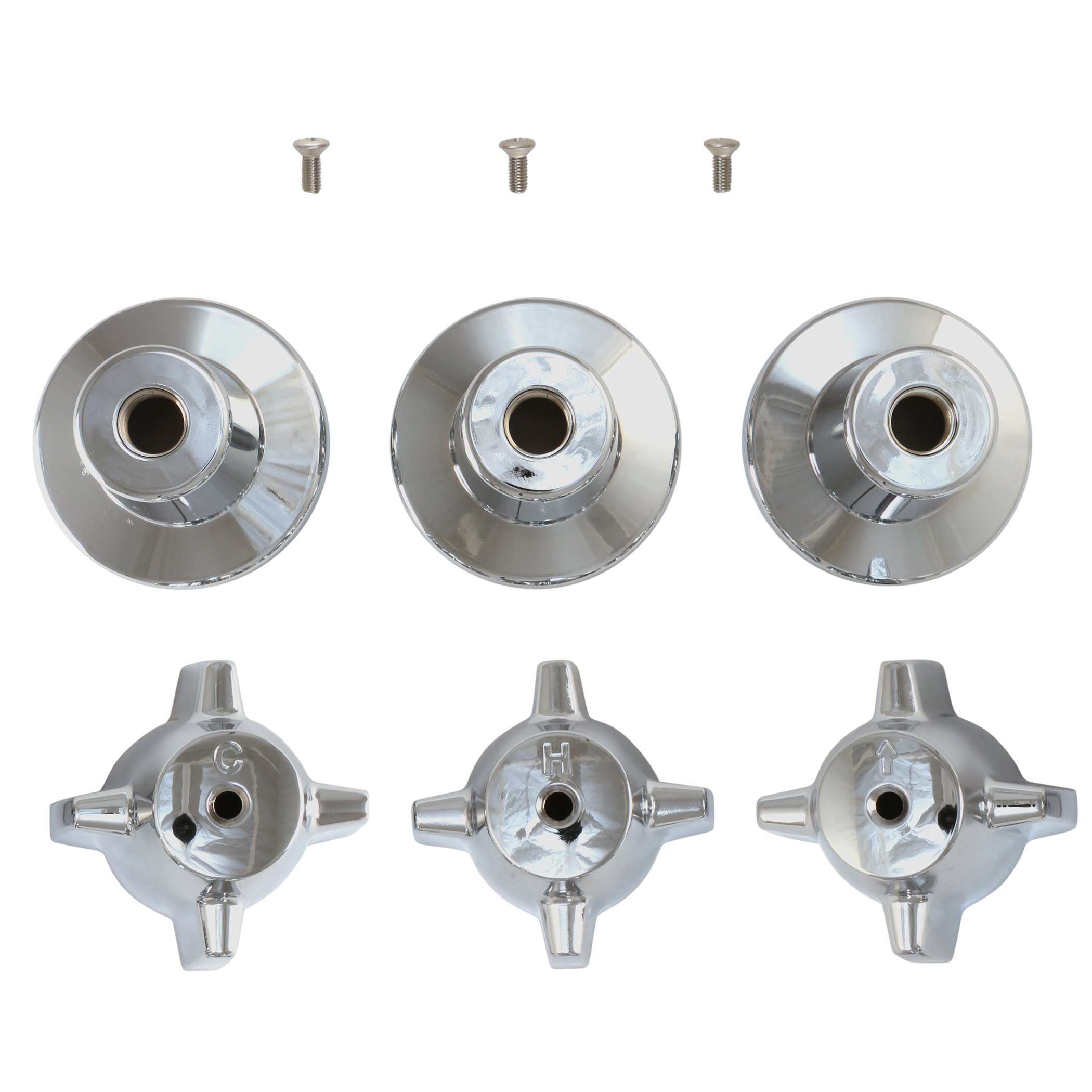 DANCO Bathtub and Shower 3-Handle Remodel/Rebuild Trim Kit for Central Brass Faucets | Knob Handle | 10L-11H, 10L-11C, 10L-13D | Chrome (39616) - Image 4