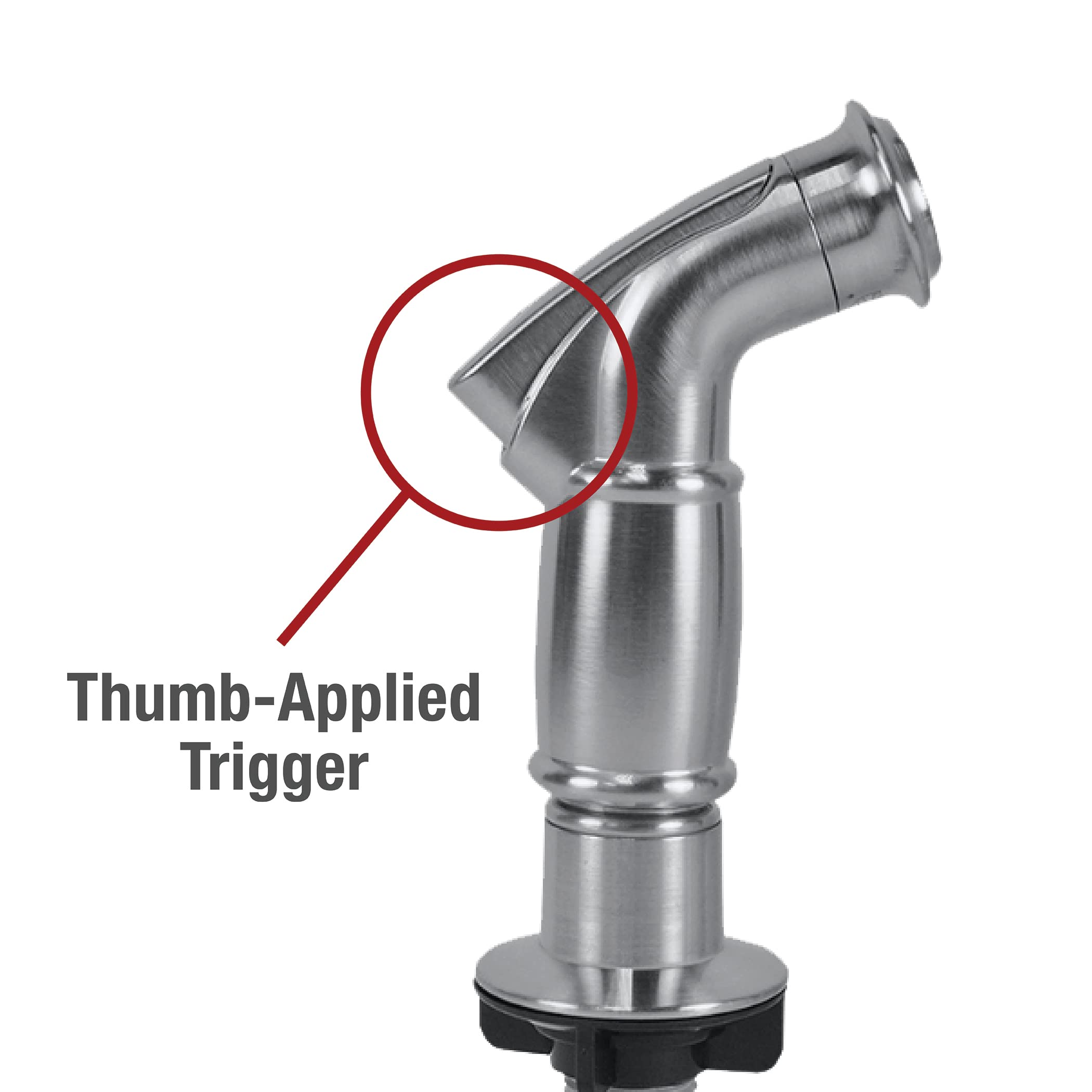 Danco, Brushed Nickel, Universal Decorative Side Spray and Hose, 1-Pack (89216), Pack of 1 - Image 4