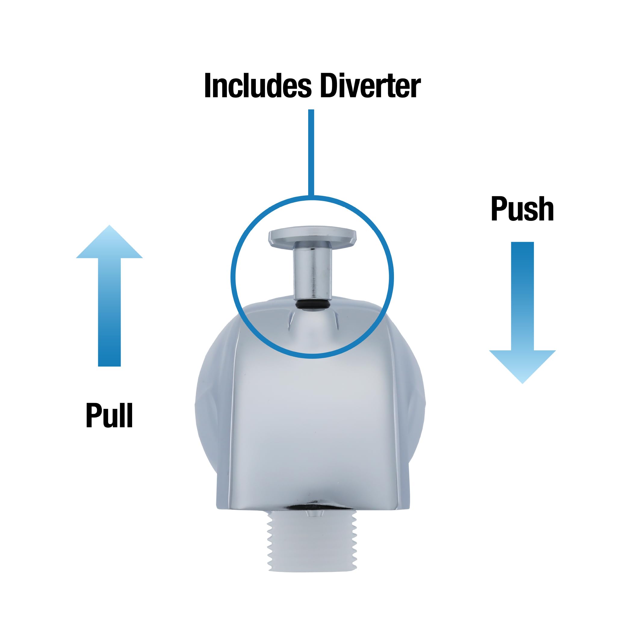 DANCO Diverter in Chrome 89266 Universal Tub Spout with Handheld Shower Fitting, Pack of 1 - Image 4