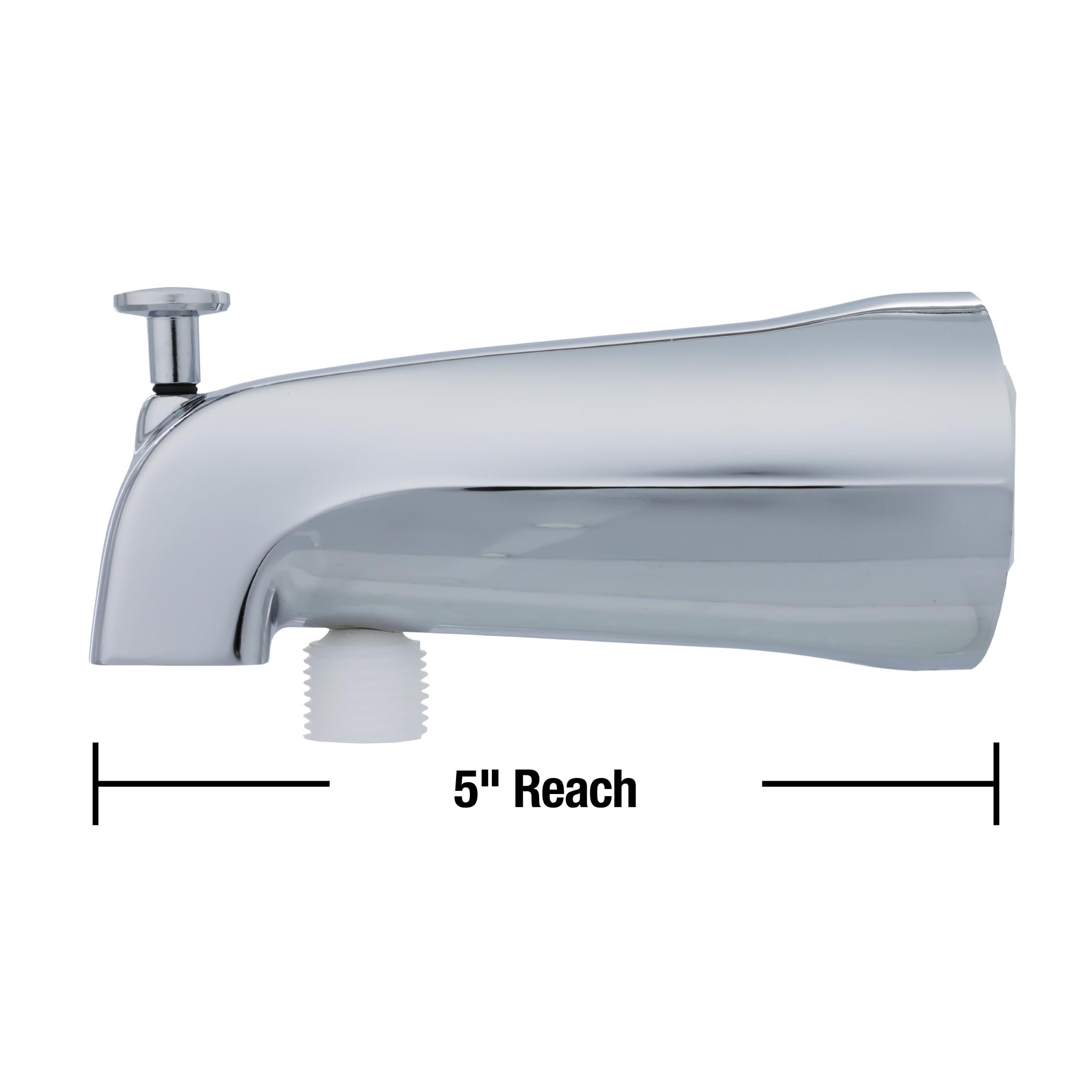 DANCO Diverter in Chrome 89266 Universal Tub Spout with Handheld Shower Fitting, Pack of 1 - Image 5