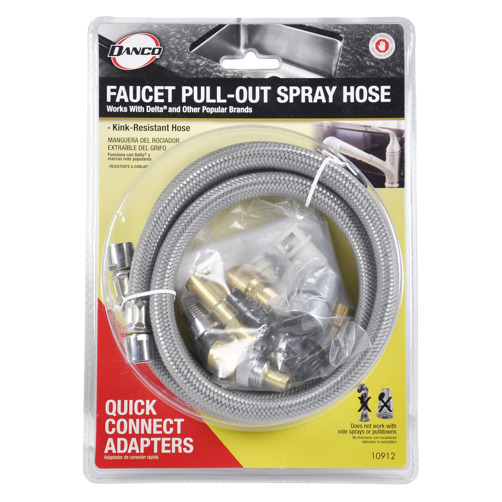 DANCO Kitchen Faucet Pull-Out Spray Hose Replacement Kit for Pullout Sprayer Heads | 57 inch Kink-Resistance Nylon Braided Faucet Hose (10912) - Image 7