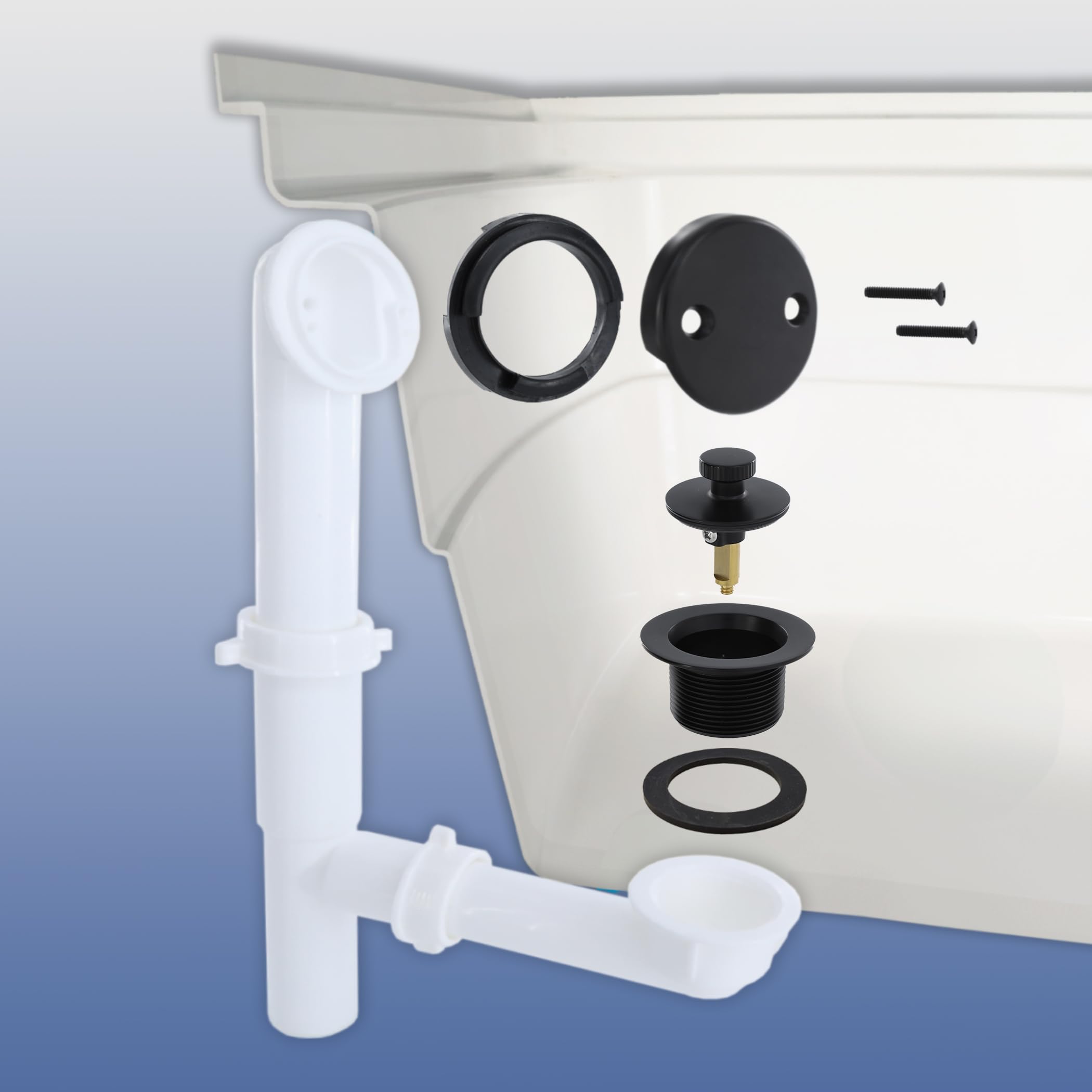 Danco Lift n Turn Drain Kit in Matte Black (12101) - Image 3