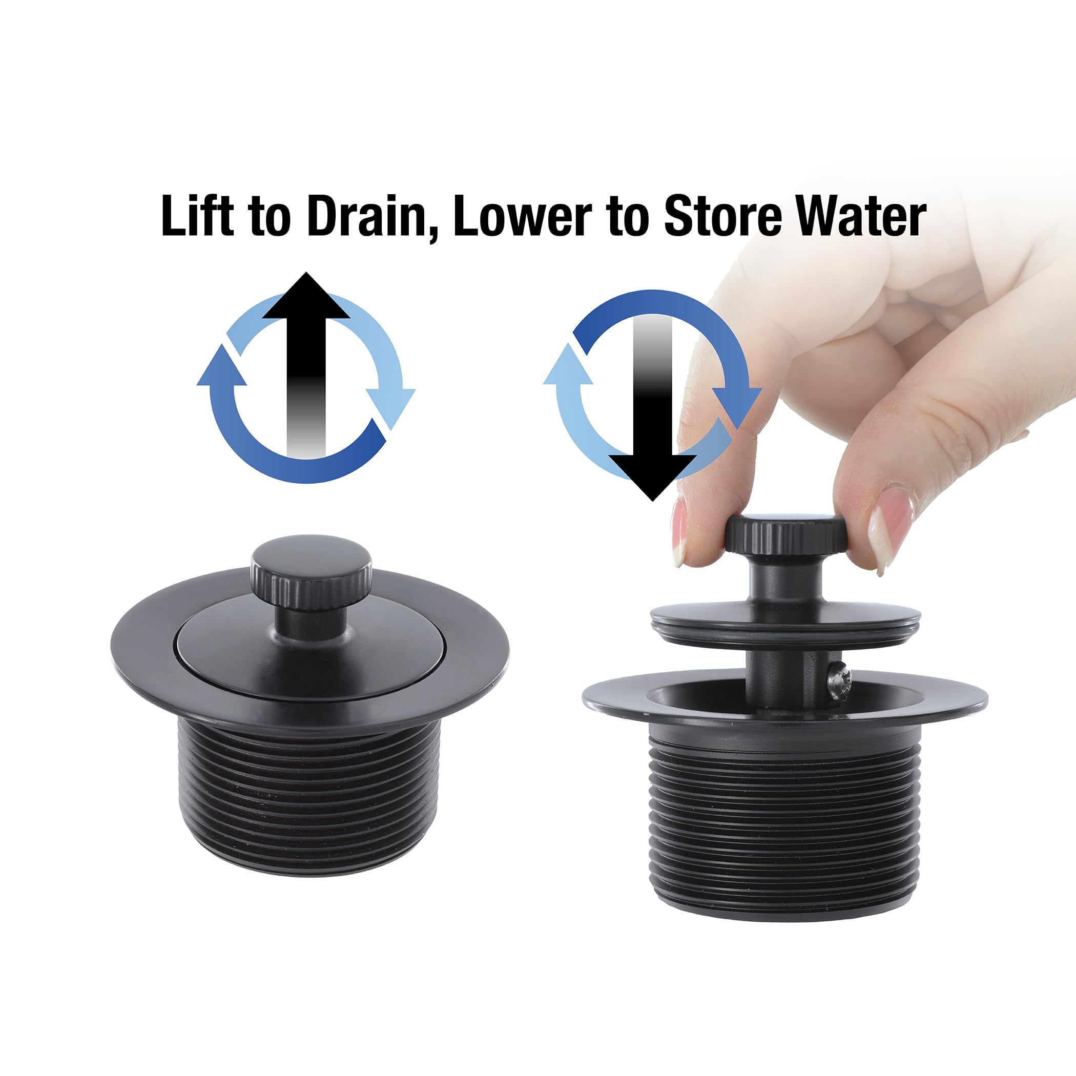 Danco Lift n Turn Drain Kit in Matte Black (12101) - Image 5