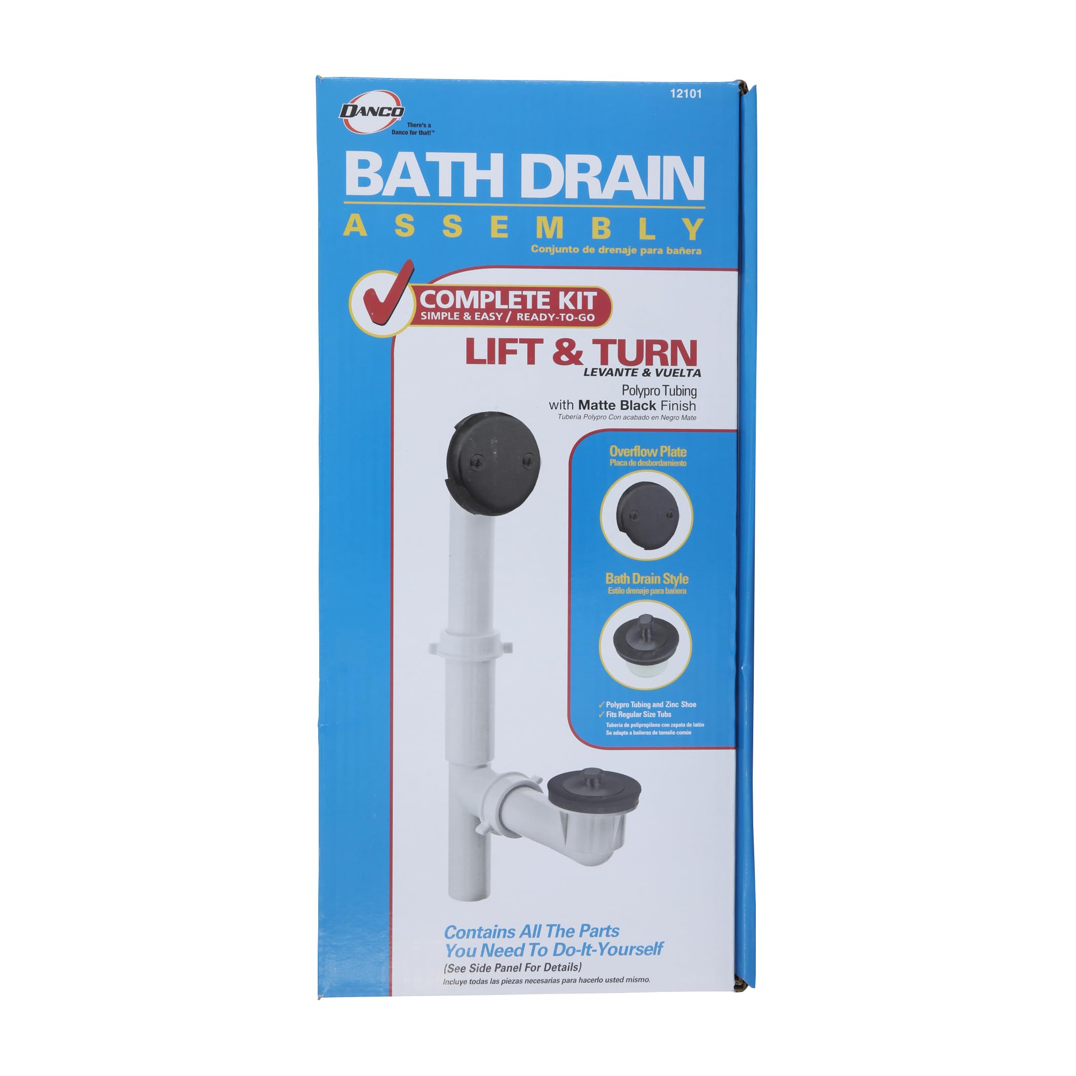 Danco Lift n Turn Drain Kit in Matte Black (12101) - Image 7