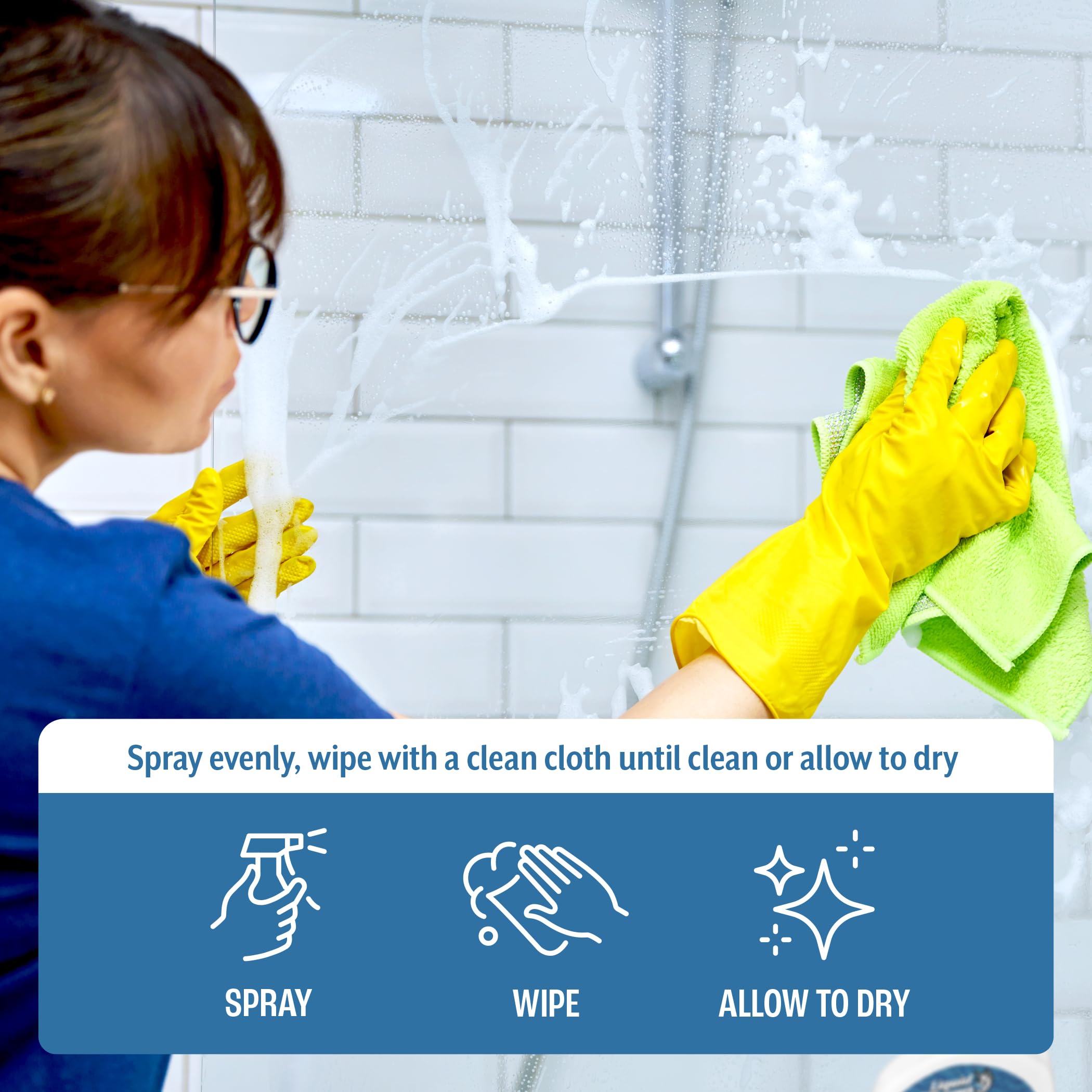 Danco Liquid Rhyno 2-in-1 Shower Glass Cleaner & Repellent - Image 7