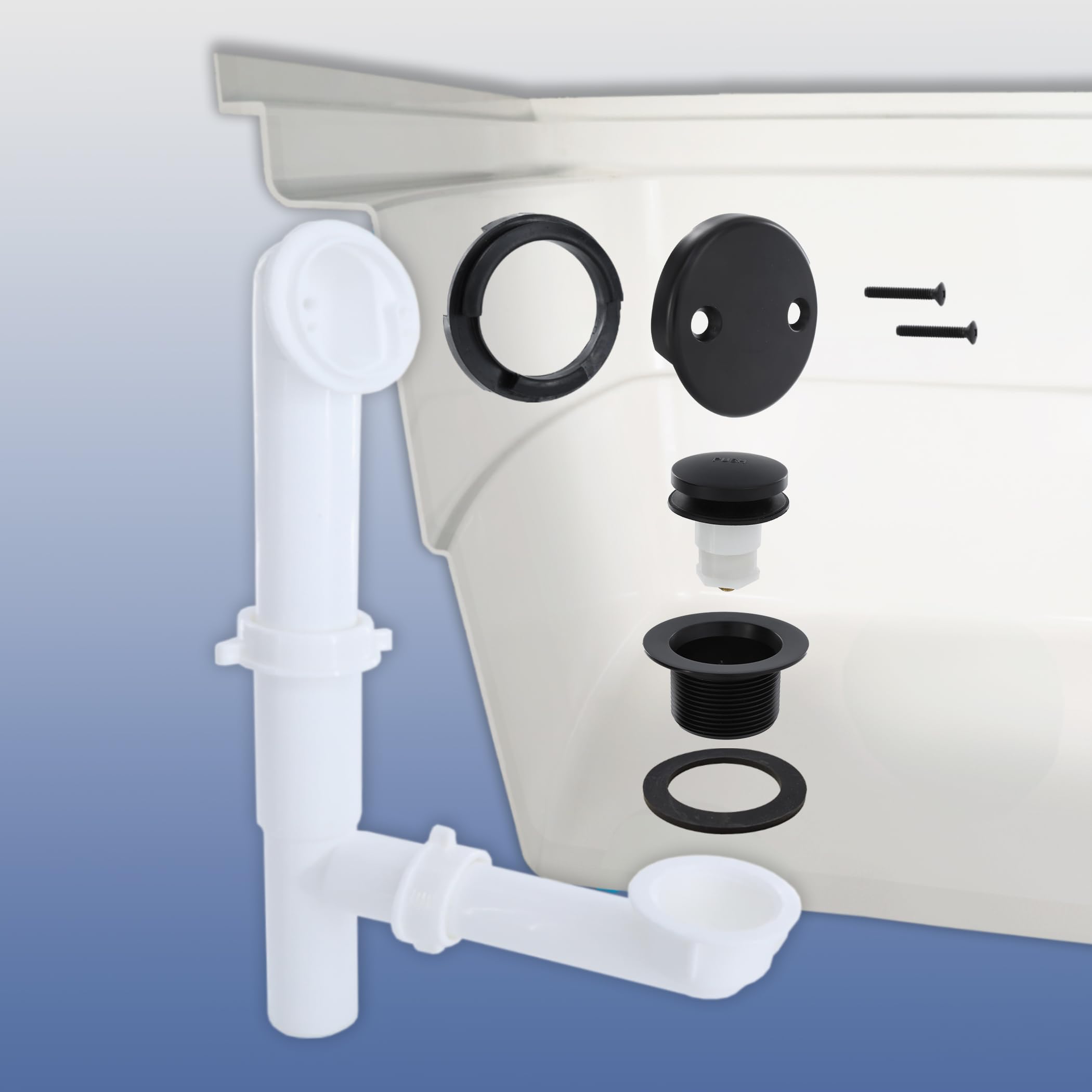 Danco Touch-Toe Drain Kit in Matte Black (12099) - Image 3