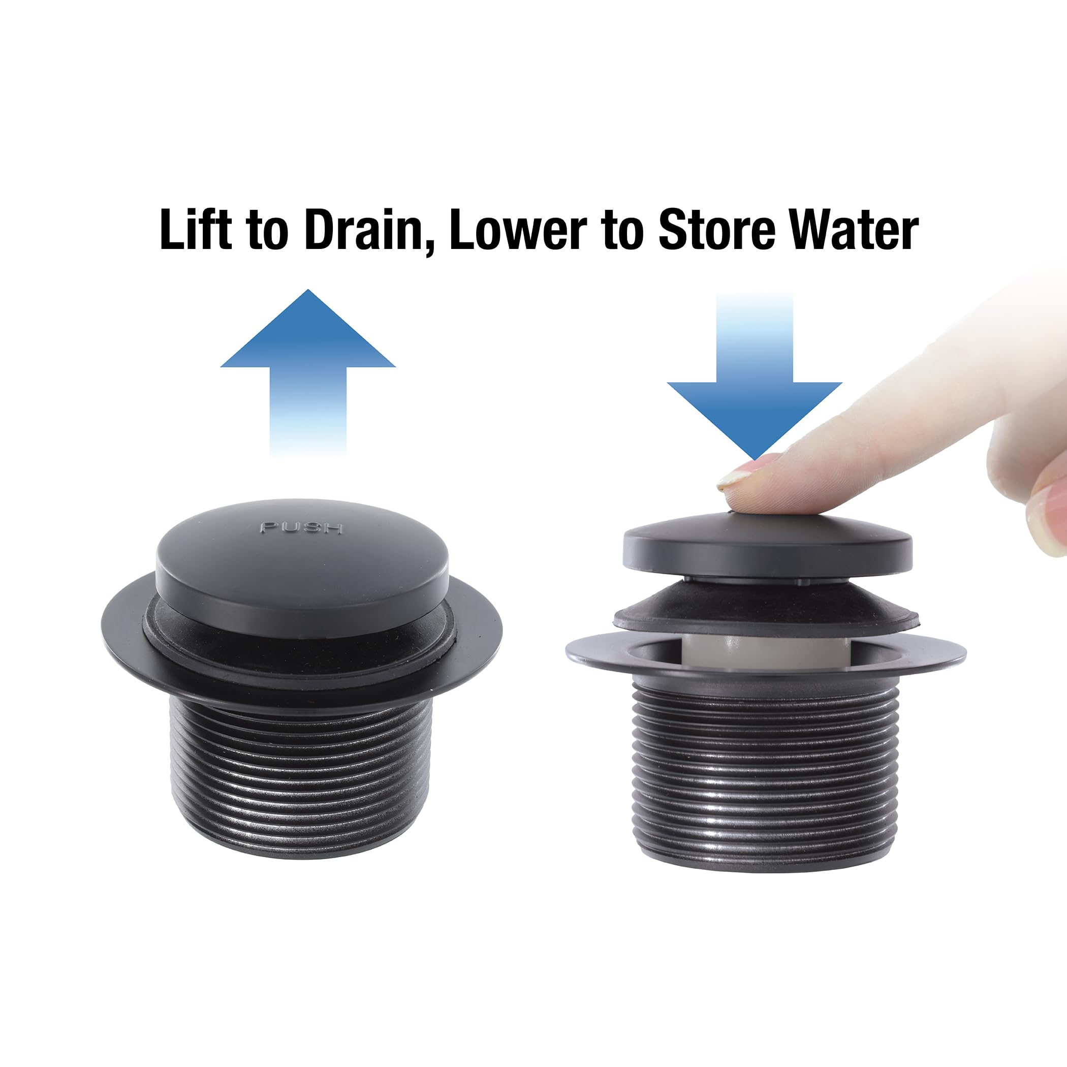 Danco Touch-Toe Drain Kit in Matte Black (12099) - Image 5