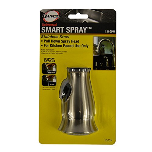 Danco Traditional Smart Spray Kitchen Sink Faucet Pull Down Faucet Spray Head, Stainless Steel, 1-Pack (10724) - Image 12