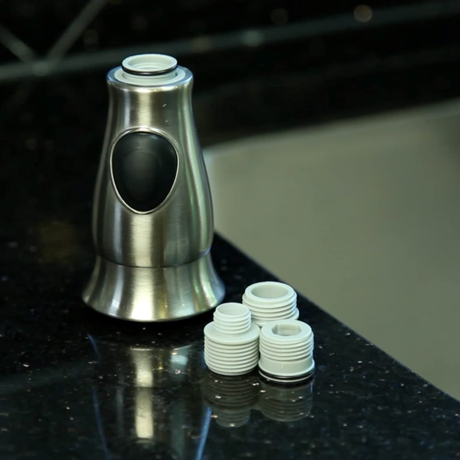 Danco Traditional Smart Spray Kitchen Sink Faucet Pull Down Faucet Spray Head, Stainless Steel, 1-Pack (10724) - Image 4