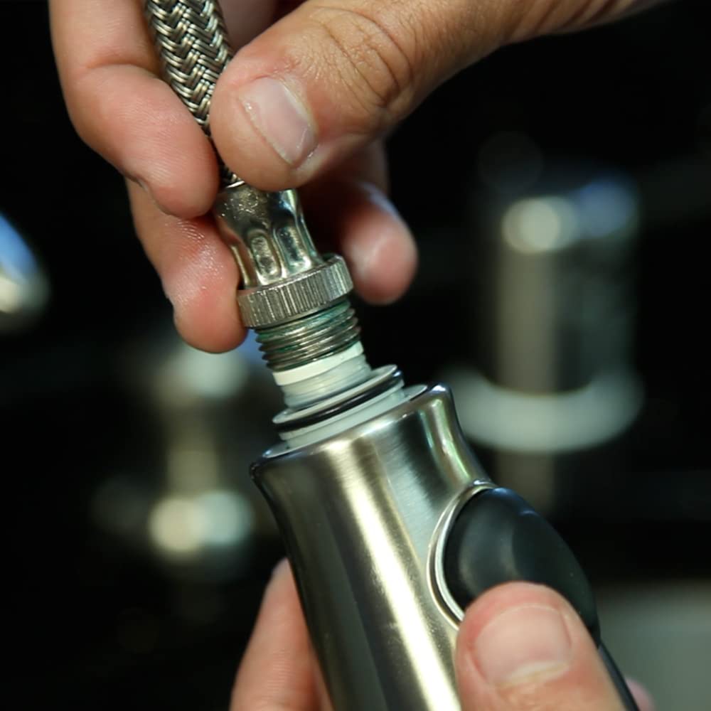 Danco Traditional Smart Spray Kitchen Sink Faucet Pull Down Faucet Spray Head, Stainless Steel, 1-Pack (10724) - Image 5