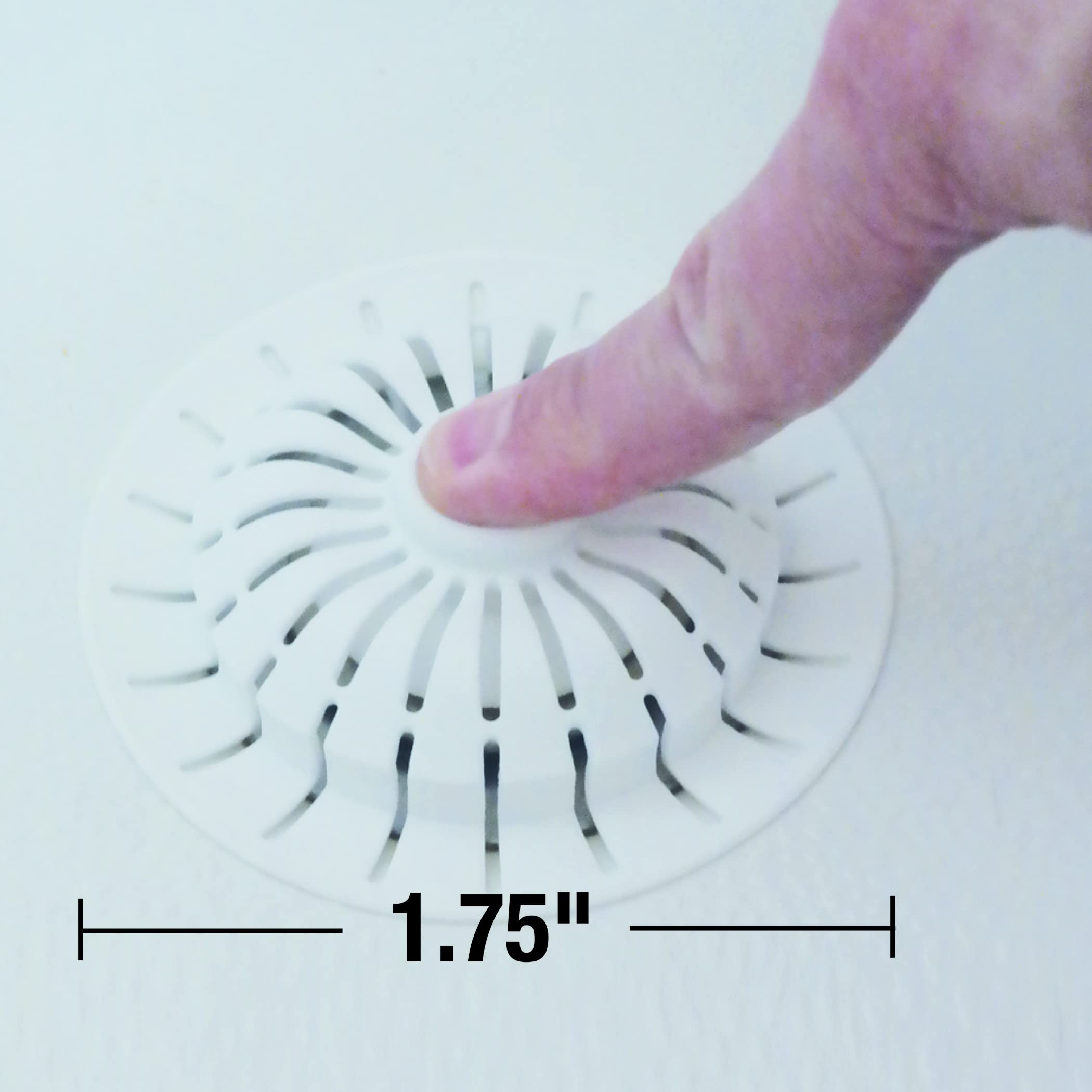 DANCO Universal Bathroom Bathtub Suction Cup Hair Catcher Strainer and Snare | Fits Lift & Turn, Push Button & Trip Lever Bathtub Drains | White (10771) - Image 3