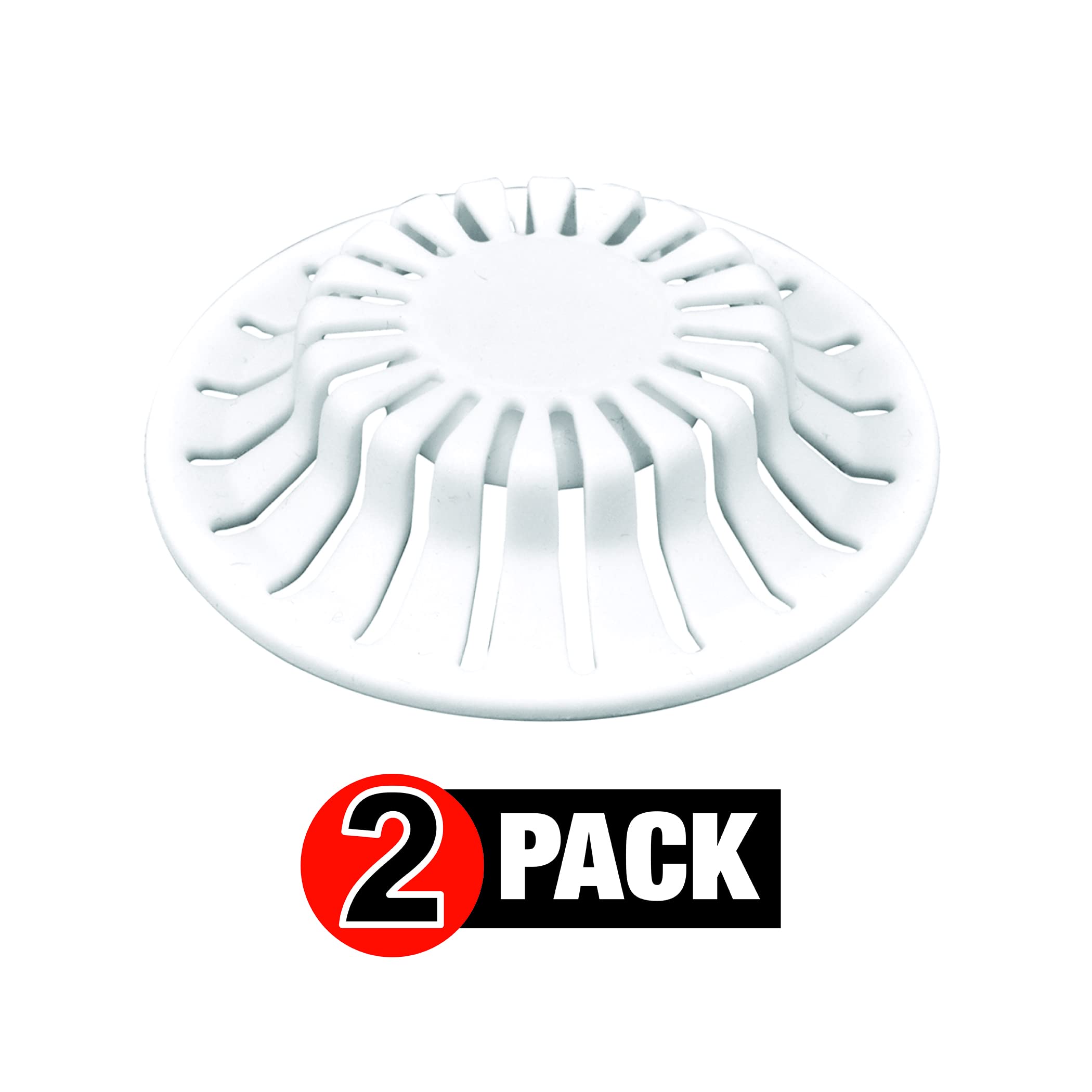 DANCO Universal Bathroom Sink Suction Cup Hair Catcher Strainer and Snare | For Pop-Up Stoppers | White | 2 Pack (10769) - Image 4
