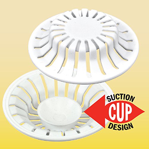 DANCO Universal Bathroom Sink Suction Cup Hair Catcher Strainer and Snare | For Pop-Up Stoppers | White | 2 Pack (10769) - Image 6