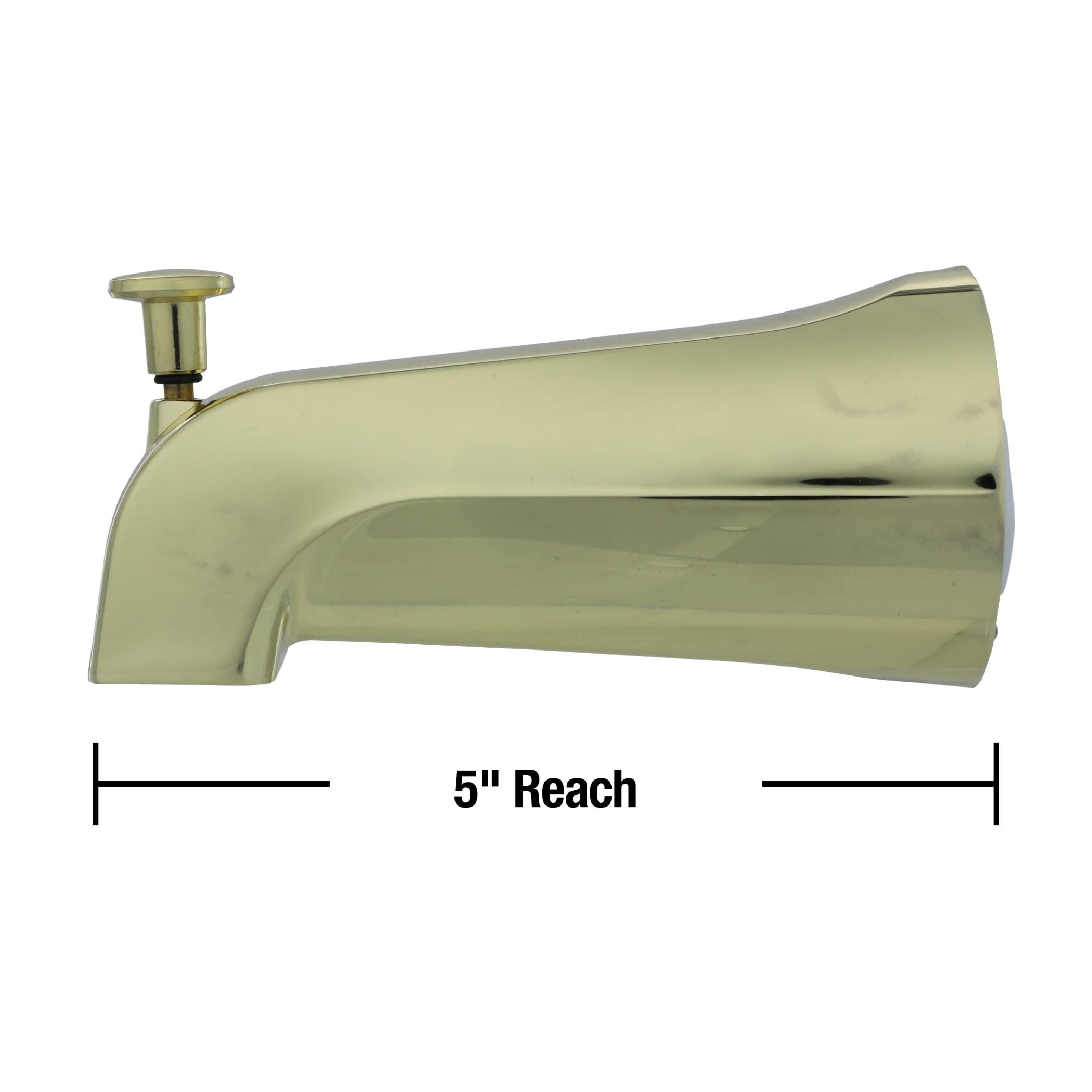 DANCO Universal Tub Spout with Diverter, Polished Brass, 1-Pack (89265) - Image 5