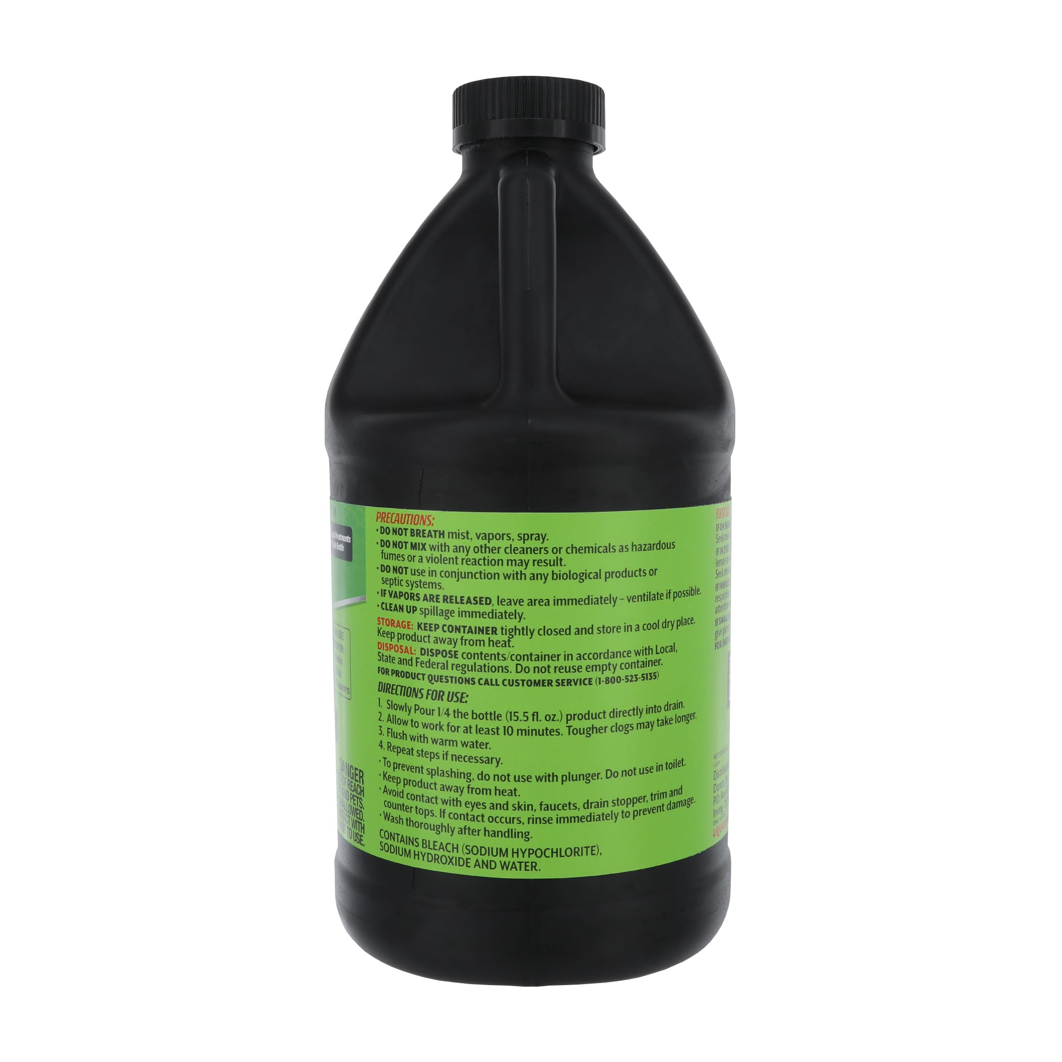 Liquid Rhyno 62 oz. Drain Opener, 2X Concentrate Hair Clog Remover for Sink, Bathtub or Shower Drains, Fast Acting Pro Strength Clears Slow-Flowing Drains, Safe for all Drain Pipes, 4 Treatments - Image 12