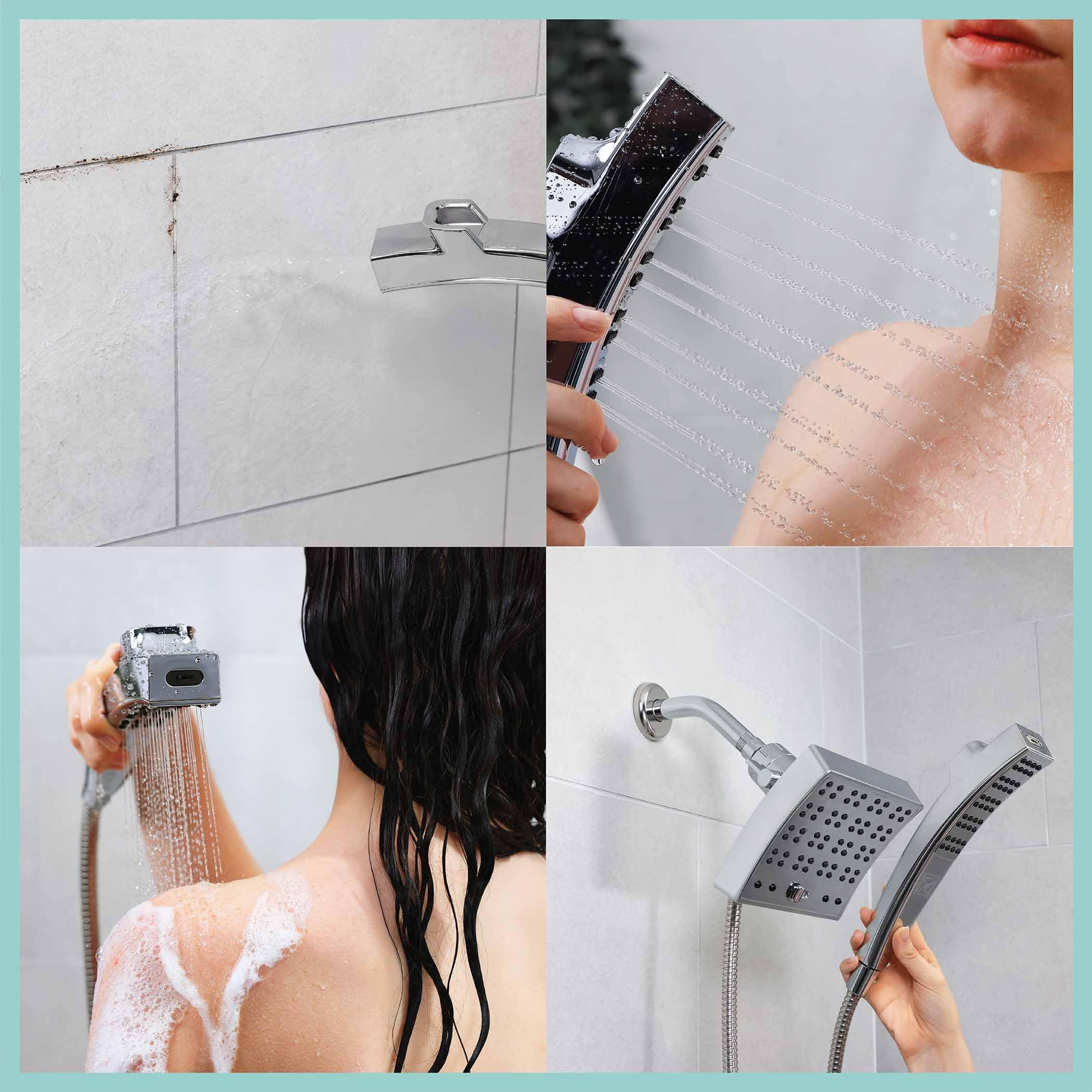 SEVENTY 3-Setting Dual Combo, Fixed and Handheld Showerhead in Brushed Nickel (12162) - Image 5