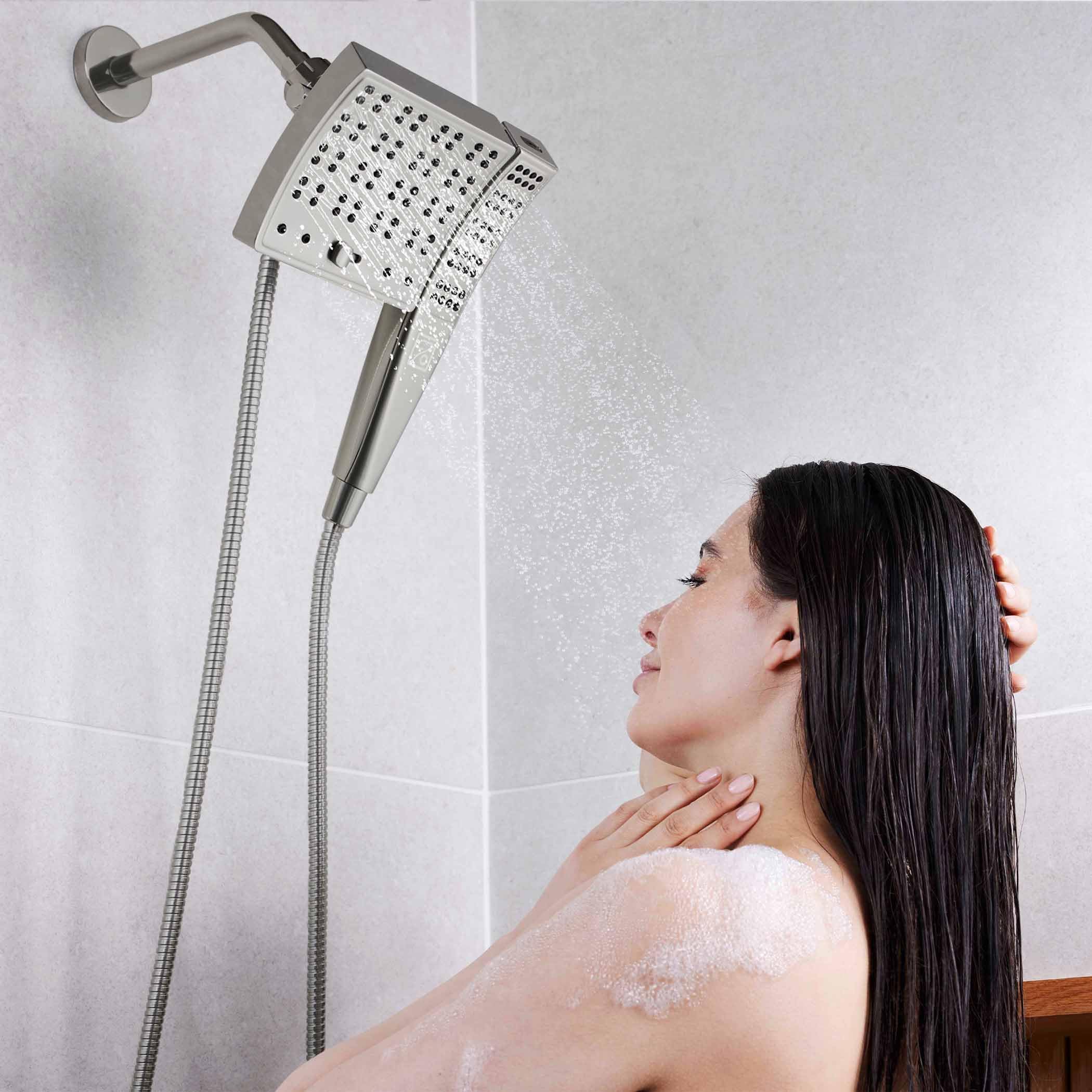 SEVENTY 3-Setting Dual Combo, Fixed and Handheld Showerhead in Brushed Nickel (12162) - Image 7