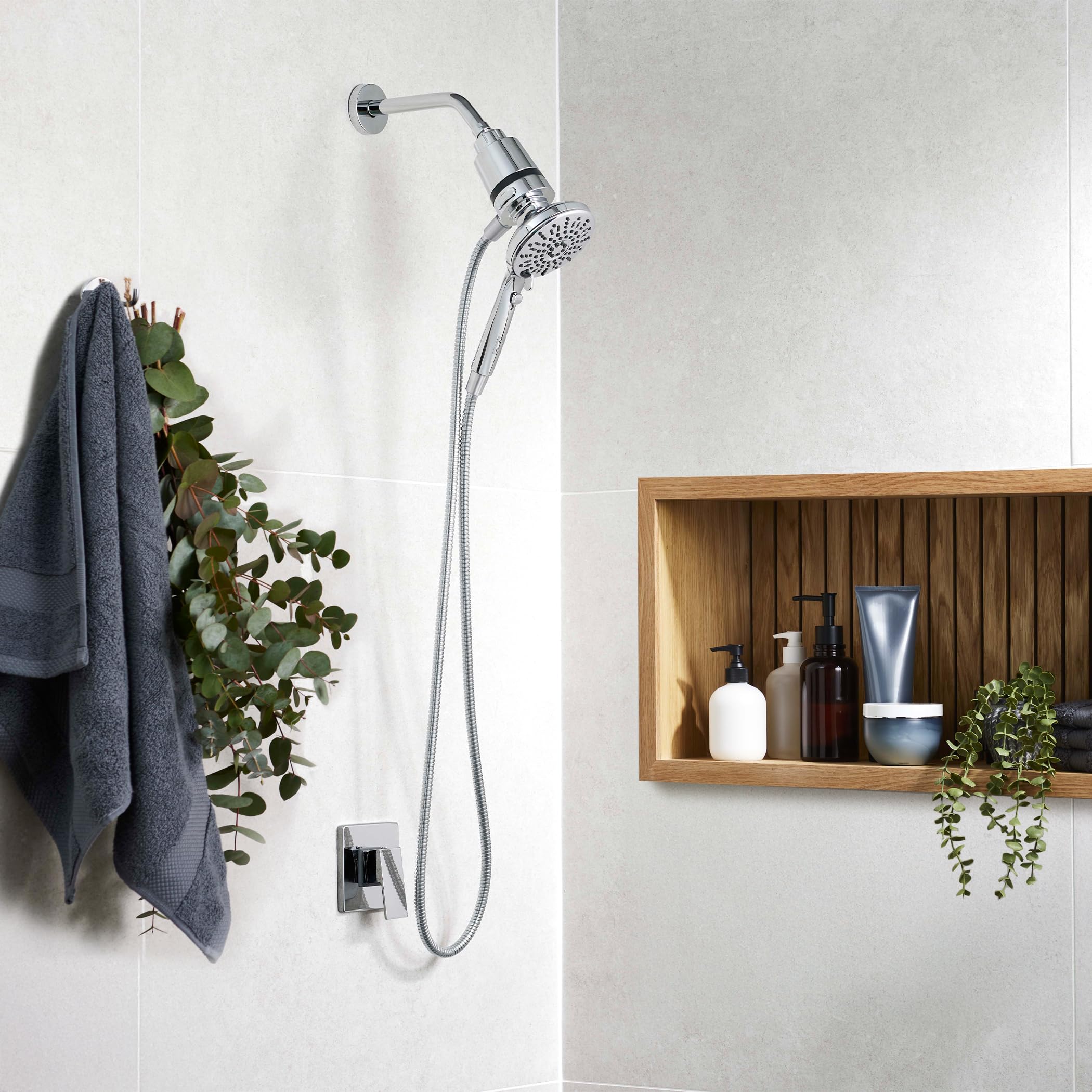 SEVENTY 5-Setting Magnetic Handheld Shower Head with Shower Filter and 59 Inch Hose in Chrome – Helps Reduce Chlorine and Impurities for Healthier Hair, Skin and Scalp, Easy to Install (12158) - Image 9